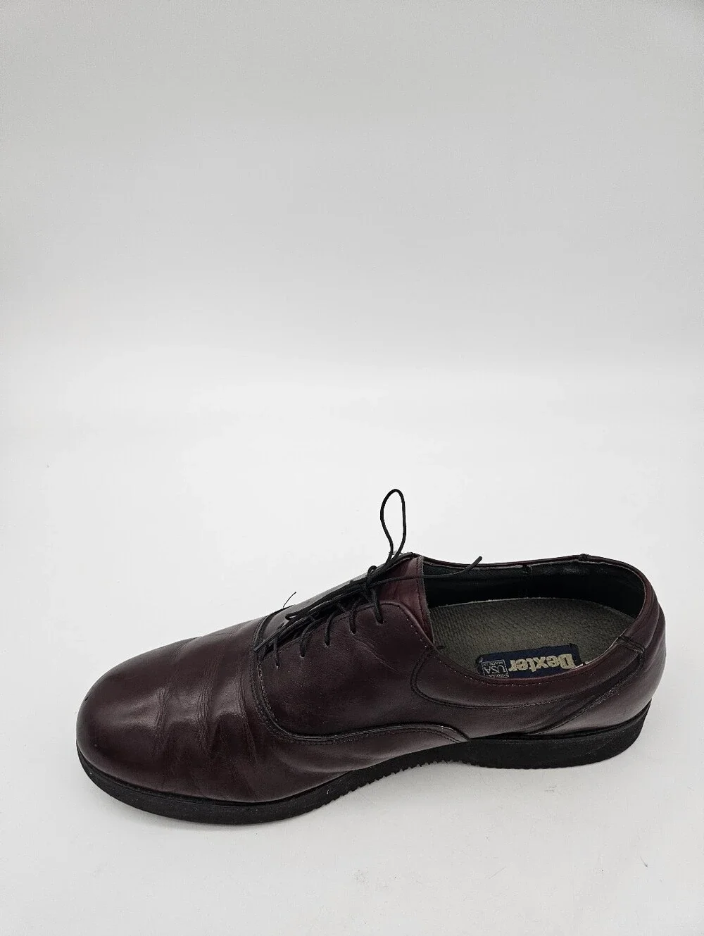 DEXTER Oxford Burgundy Leather Shoes Vibram Sole Sz 13M